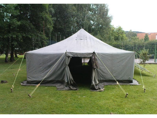 Vojenský štábní stan vzor S65,  6x6m k zapůjčení