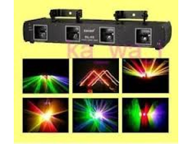 400mw Professional DJ Laser Light 4 Heads 4 Lens  RGBY Laser stage show sound active,DMX vstup, k zapůjčení