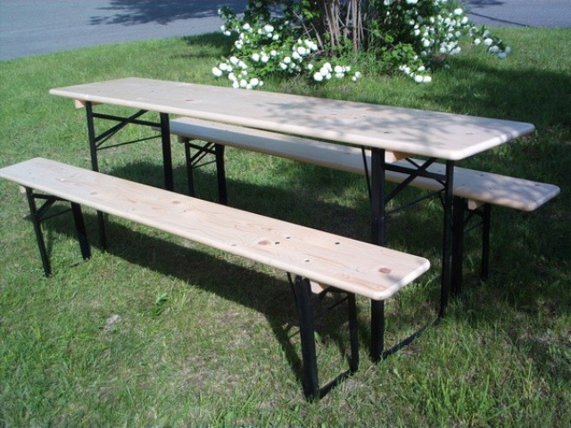 Pivní set - mobilní párty posezení skládací 180 cm, K ZAPŮJČENÍ