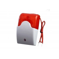 Červená drátová strobo siréna k GSM alarmu malá LM103