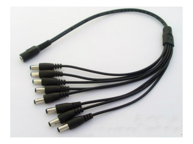 CCTV-SPLITTER napájecí rozbočka 1/8 pro napájení CCTV kamer, rozbočovač