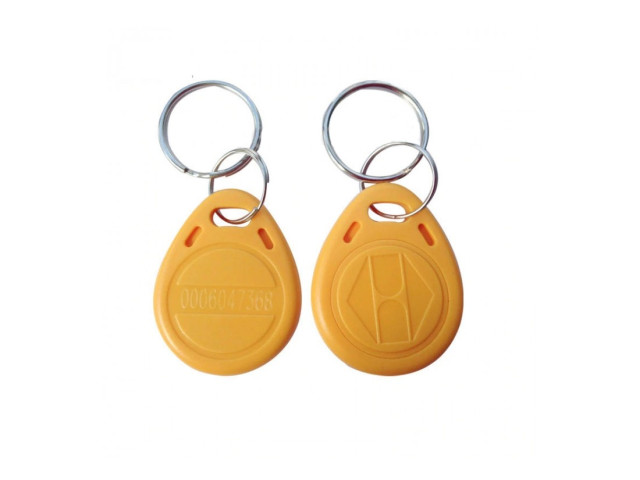 RFID přívěsek EM 125kHz, žlutý, čip EM4100/TK4100