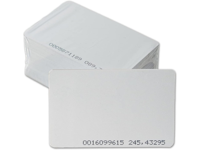 Bezkontaktní tenká RFID karta EM 125kHz s číslem | SEBURY BEC-02