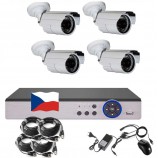 4CH 5MPx AHD kamerový set CCTV EONBOOM 4B - DVR s LAN a 4x venkovní bullet
