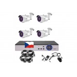4CH 5MPx AHD kamerový set CCTV EONBOOM VR4B  - DVR s LAN a 4x venkovní bullet kamera
