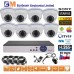 8CH 5MPx STARVIS kamerový set CCTV EONBOOM VR8DW - DVR s LAN a 8x venkovní vari kamera bílá