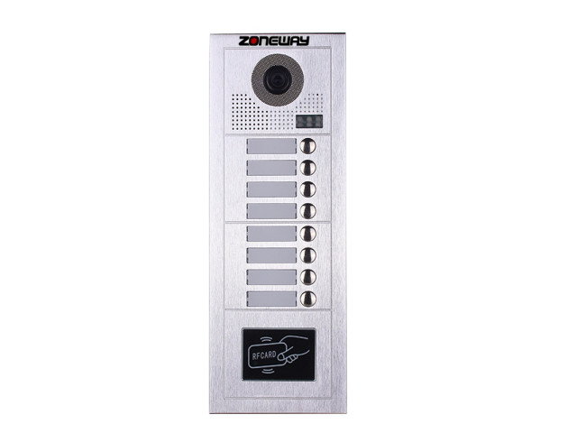 RFID přístupový systém/videozvonek - bytové tablo ZONEWAY ZW-619-8D