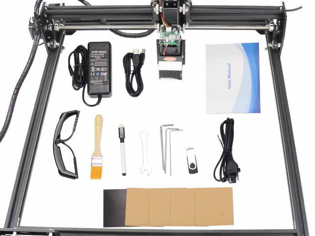 Laserový řezací gravírovací stroj 40W (40 000mW) modul, 50x40cm, engraver | ZONEWAY ZW50-40W 