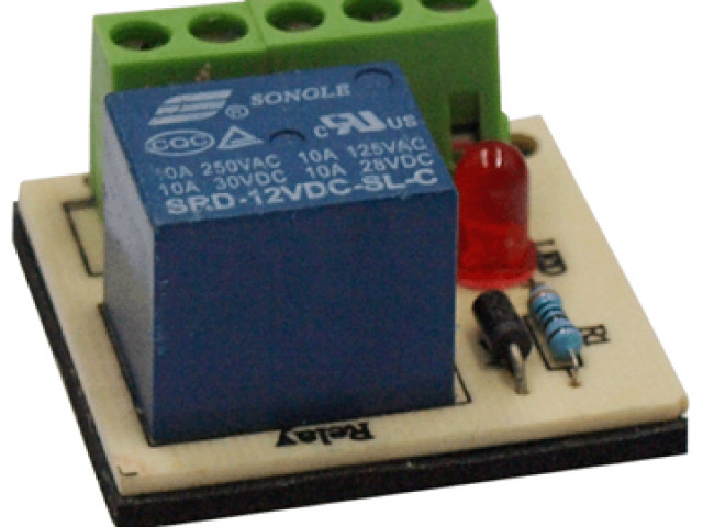 Posilující spínací 10A relé PCB-502, pro napětí až 250V AC / 30V DC