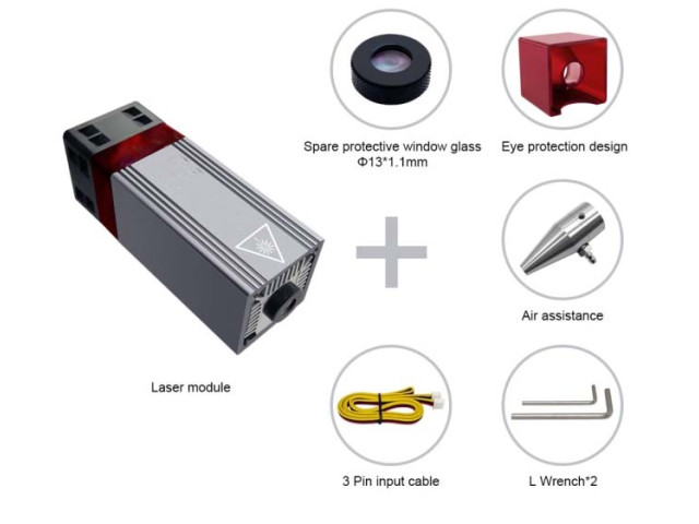 80W laserový modul s Air Assist, optický výkon 10 W | ZONEWAY