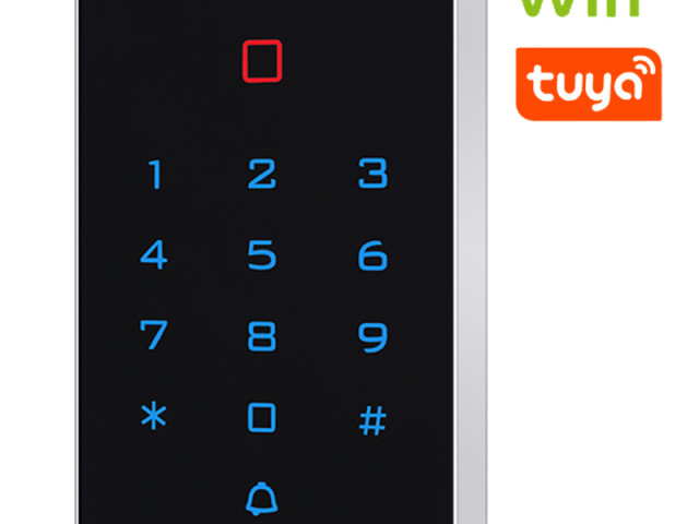 Kódová dotyková vodotěsná klávesnice se čtečkou RFID čipů, TUYA |  ZONEWAY T12EM-W-WIFI-2
