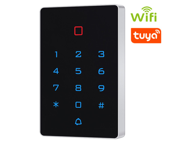 Kódová dotyková vodotěsná klávesnice se čtečkou RFID čipů, TUYA |  ZONEWAY T12EM-W-WIFI-2