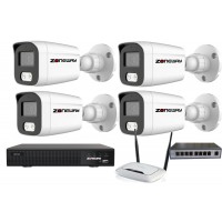 4MPx kamerový IP POE set - 4x NC865+, POE switch 4 + 1| ZONEWAY 4-NC865+3016