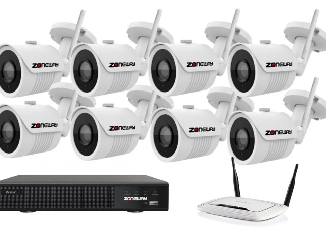4MPx WIFI kamerový IP set - 8x NC950+, NVR3016 | ZONEWAY 8-NC950+3016