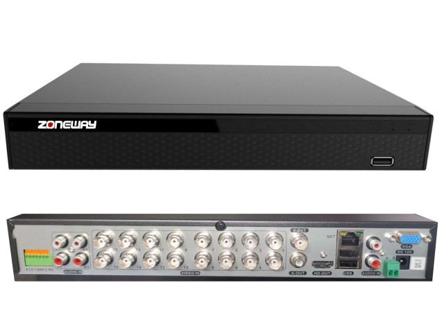 16CH IP/16CH AHD 8MPx hybridní rekordér 4K XVR | ZONEWAY XVR5016