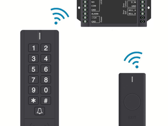 RFID klávesnice bezdrátová s řídící jednotkou a zvonkem | ZONEWAY SK7
