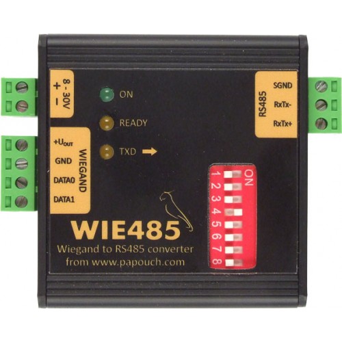 Převodník Wiegand 26-37 na RS485 (pro Jablotron, Luxone) WIE485